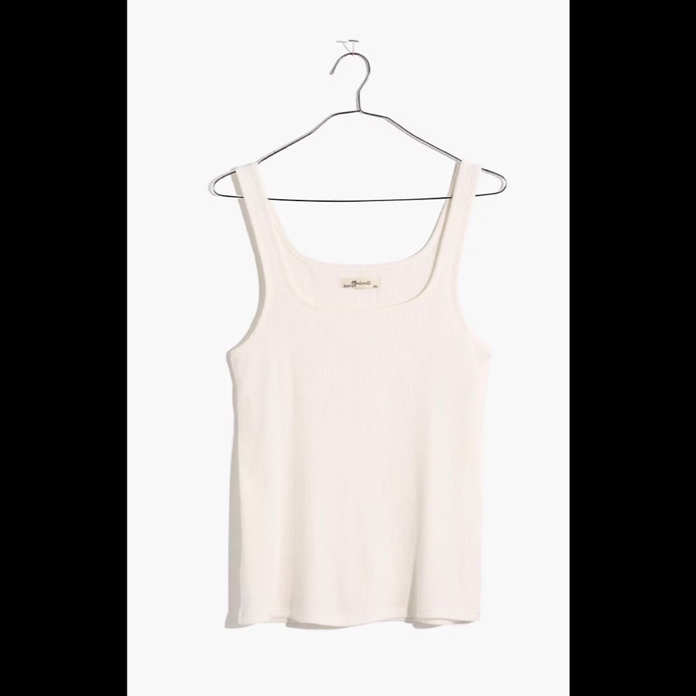 Madewell Ribbed Square-Neck Tank Top